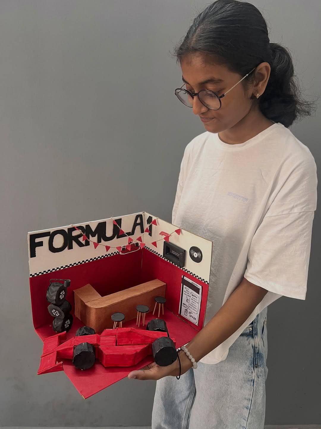 NID coaching student showcasing for F1 portfolio