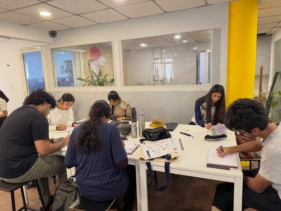 Mad school students preparing for NID entrance exam in hyderabad location